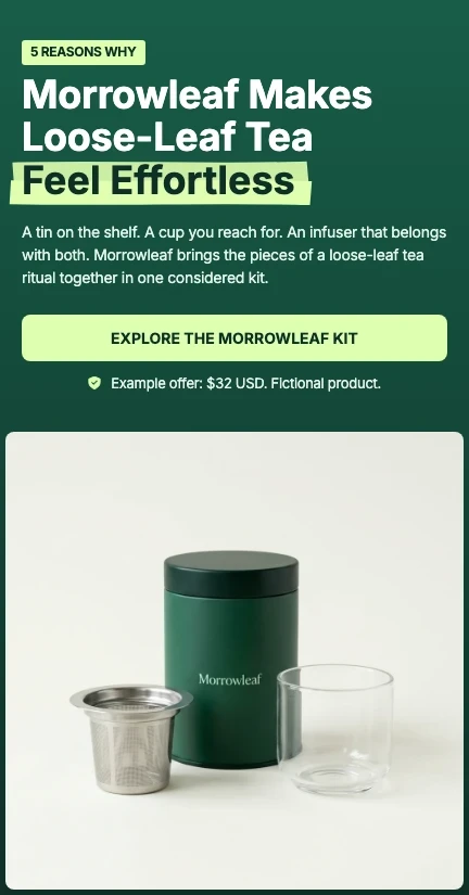 Morrowleaf Makes Loose-Leaf Tea Feel Effortless screenshot
